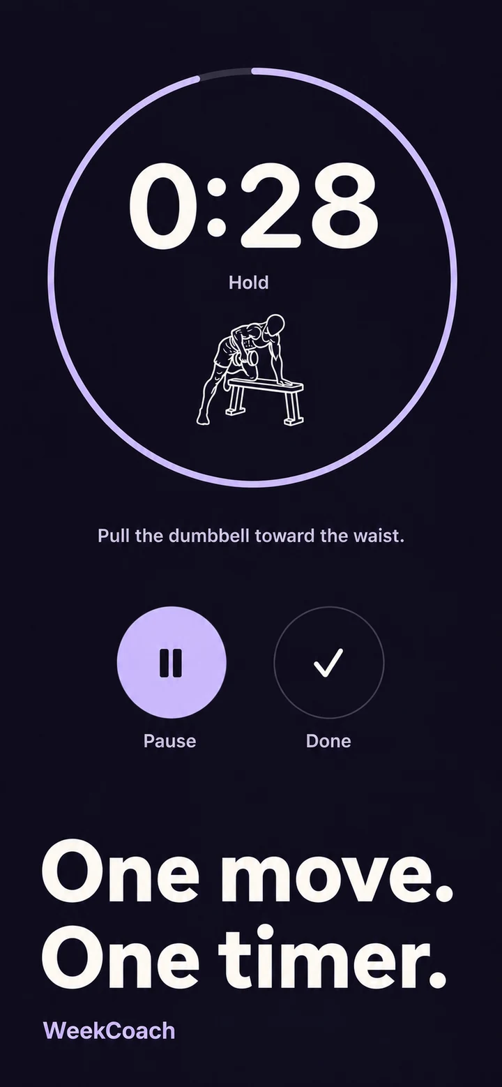 WeekCoach: Stay focused with a workout timer
